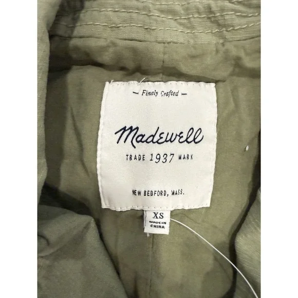 Madewell Green Modern Safari Utility Vest Women's XS Asymmetrical A5049 - Picture 3 of 7